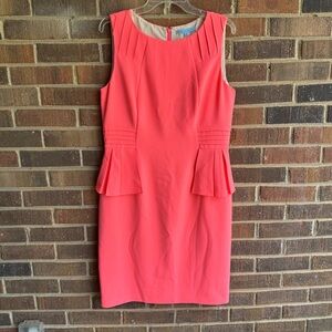 Antonio Melani neon pink peplum dress size 12
